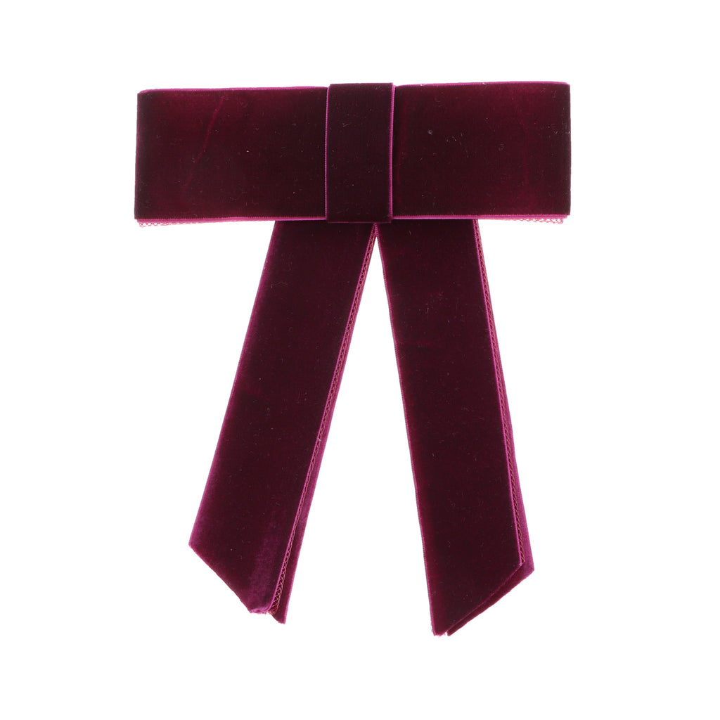 Burgundy velvet hair bow - hair bows, velvet bows, hair clips